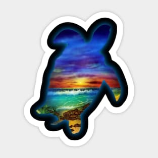 Sea turtle t-shirt designs Sticker